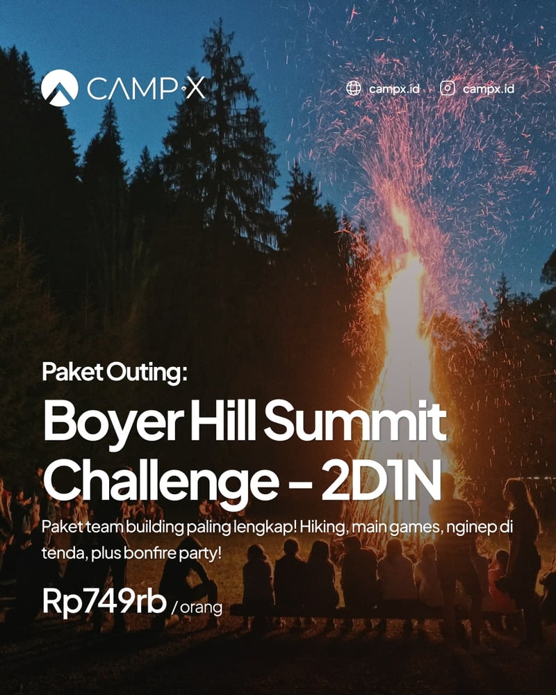 Paket Outing: Boyer Hill Summit Challenge - Camping (2D1N)